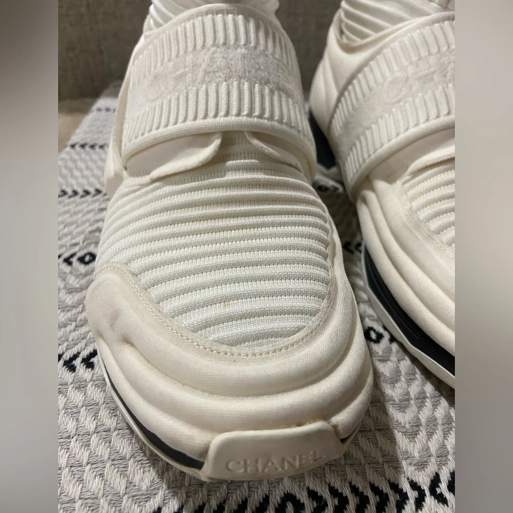 Chanel 17B Stretch Fabric Sneaker